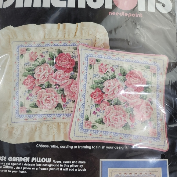 Dimensions Needlepoint Rose Garden Pillow Kit - Picture 2 of 8